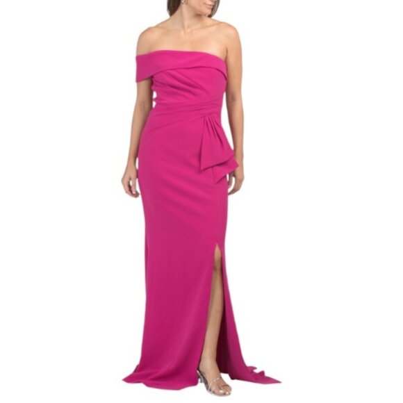 TERI JON One Shoulder Stretch Gown - Picture 1 of 3